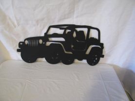 Jeep 002 Large Metal Wall Art Silhouette