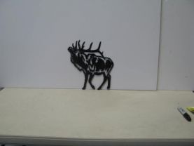 Bull Elk 024 Metal Art Silhouette