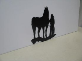 Cowgirl 012  Western Metal Art Silhouette
