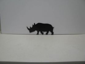Rhinoceros 003 Wildlife Animals Metal Art Silhouette