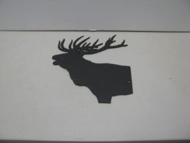 Bull Elk Wildlife Metal Wall Yard Art Silhouette