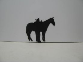 Horse Rider 019 Western Metal Wall Yard Art Silhouette