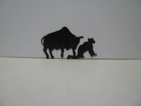 Bull Rider 003 Western Metal Wall Yard Art Silhouette