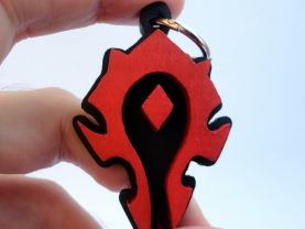Handmade World of Warcraft Horde keychain