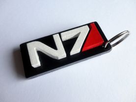 Handmade N7, Mass Effect keychain