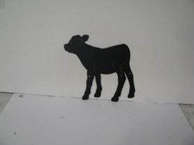 Calf 001 Metal Wildlife Wall Yard Art Silhouette
