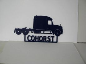 Semi Truck CH001 Customized with Name Metal Wall Yard Art Silhouette