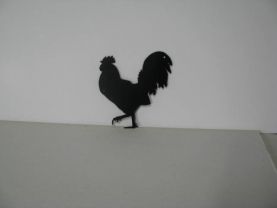 Rooster 007A Metal Wall Yard Art Silhouette