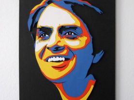 Handmade Portrait of Carl Sagan, wall art