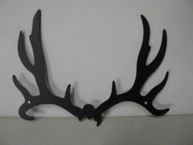 Deer Horns 295 Small Metal Art Silhouette
