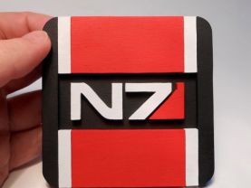 Handmade Mass Effect N7 coaster