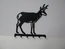 Antelope Standing 006 Hook Key Holder Metal Art