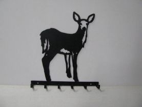 Deer 065 Standing 6 Hook Key Holder Wildlife Art