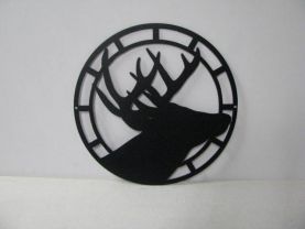 Deer Circle 003 Large Wildlife Metal Art Silhouette