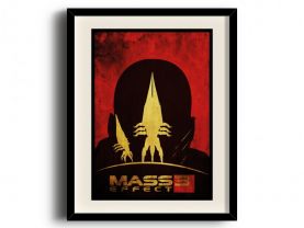 Mass Effect 3 minimalist poster, Mass Effect 3 digital art poster