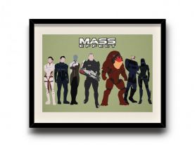 Mass Effect minimalist poster, Mass Effect digital art poster