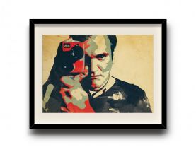 Quentin Tarantino poster, Quentin Tarantino digital art poster
