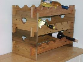 Reclaimed wood wine rack