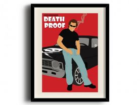 Death Proof minimalist poster, Death Proof digital art poster