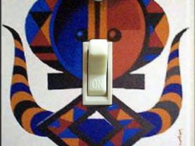 Vintage Air France AFRICA Travel Poster Switch Plate