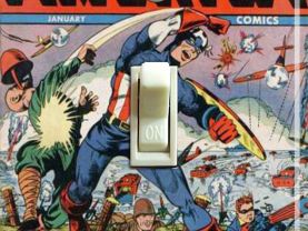 Vintage Captain America Comic #22 1943 Switch Plate (Single)