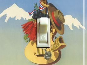 CHILE Vintage Travel Poster Switch Plate (single)