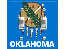OKLAHOMA State Flag Double Switch Plate