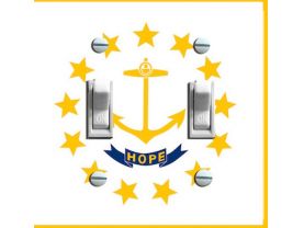 RHODE ISLAND State FLAG Double Switch Plate