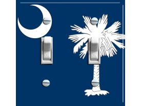 SOUTH CAROLINA State FLAG Double Switch Plate