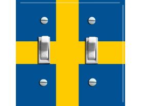SWEDEN Flag Double Switch Plate