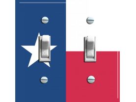 TEXAS State FLAG Double Switch Plate