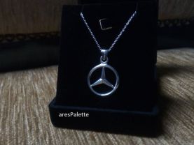 Mercedes Benz Necklace-925 Silver and Handmade Mercedes Necklace