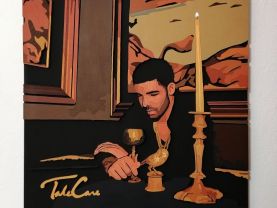 Handmade Drake Take Care album cover wood wall art