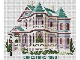 pdf | Counted Vintage Cross Stitch Pattern | Christmas Victorian 1990