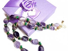 Beads made of natural stones amethyst Empress