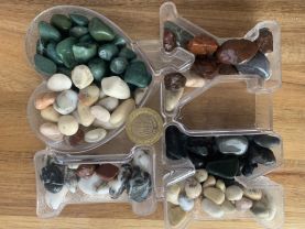 set of sea stones for handicrafts