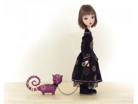 OOAK Artist Doll With The Pet