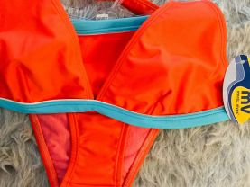 14/ Retro Bikini  Size  L Adjustable Bikini Set Orange Women